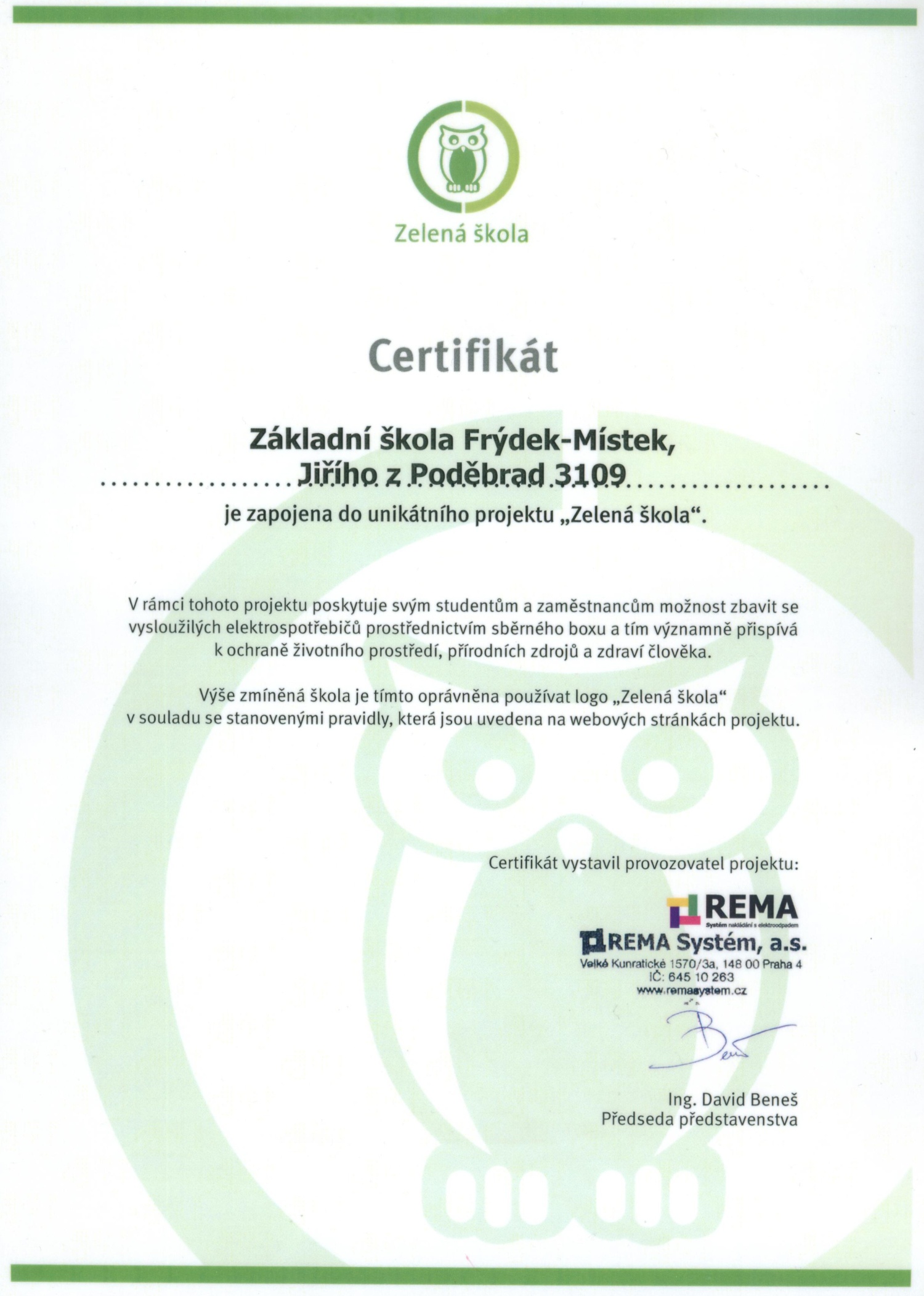 Jsme zelená škola